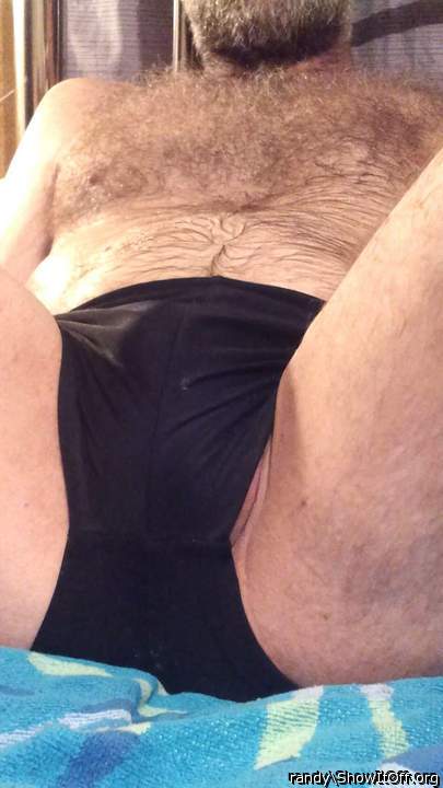 I love wearing my wifes sexy ass panties,  mmm nice ass by the way...