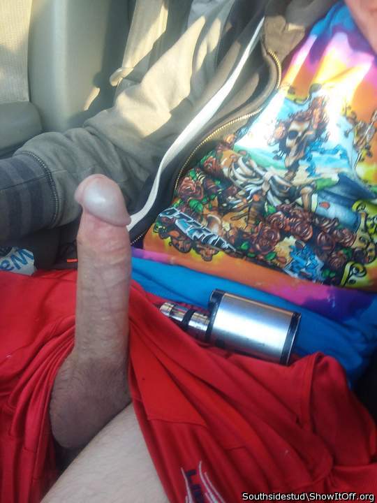straight up rock hard dick in my car