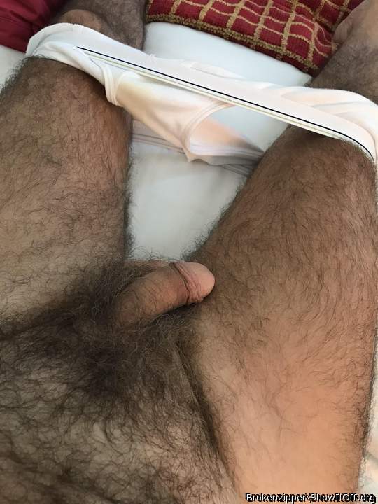 Yummy hairy legs and tasty cock
