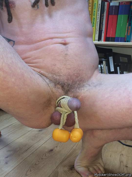 Very erotic and sexy tied up cock!     