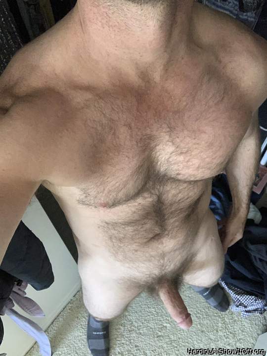 Love the view, hot hairy body and dick, mmm