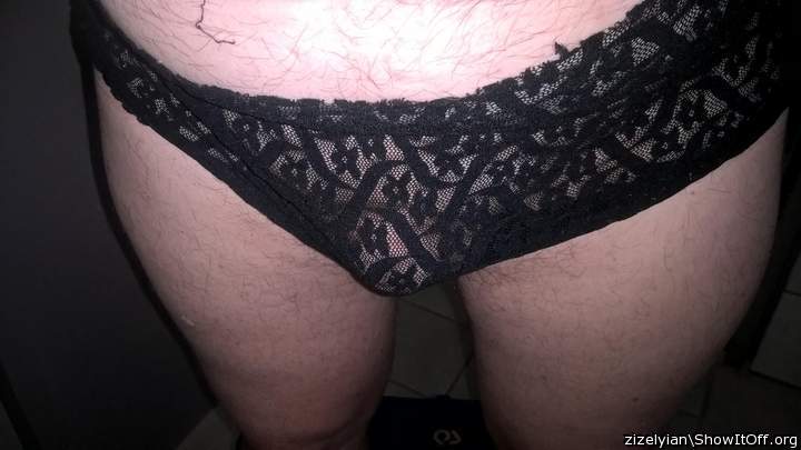 wearing my mother-in-law s black lace panties
