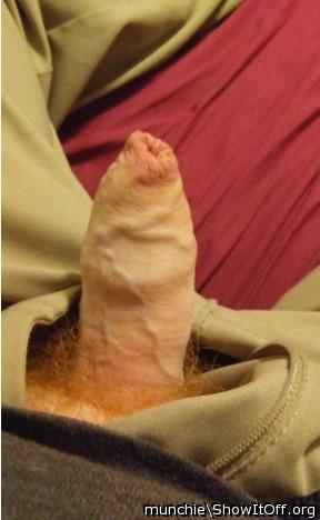 Perfect cock... Uncut with ginger pubes... So hot!