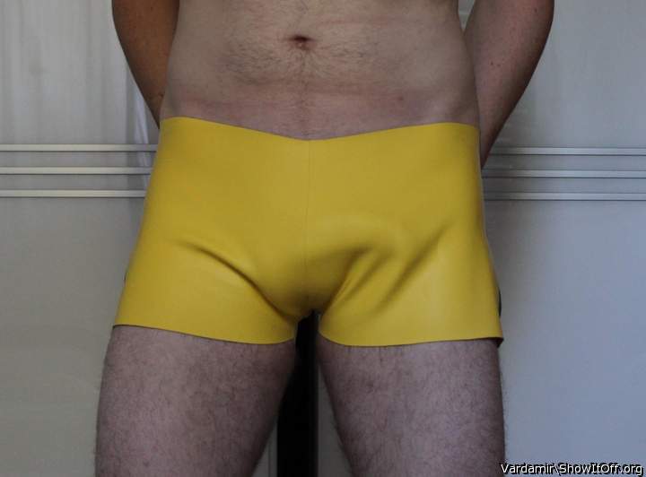 Yellow Rubber Shorts