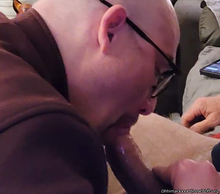 Sucking a thick cock