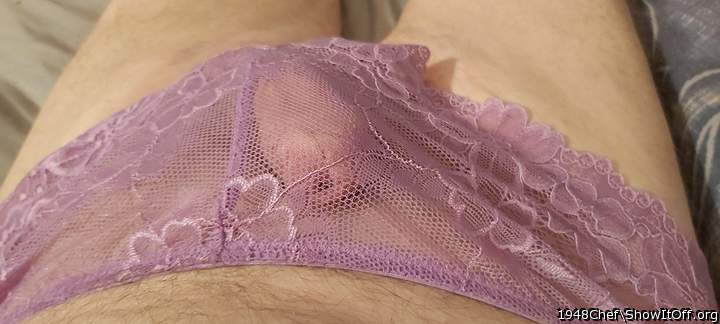 This beautiful sweetie, the lacy see-thru panty, yes, can se
