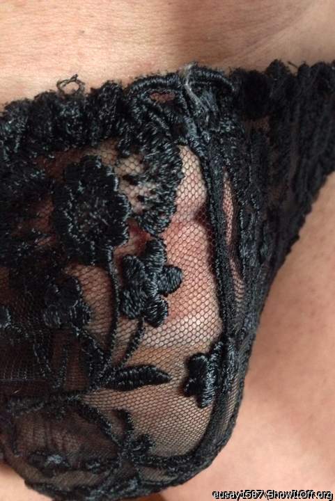  One very hot cock in sexy panties, love it  