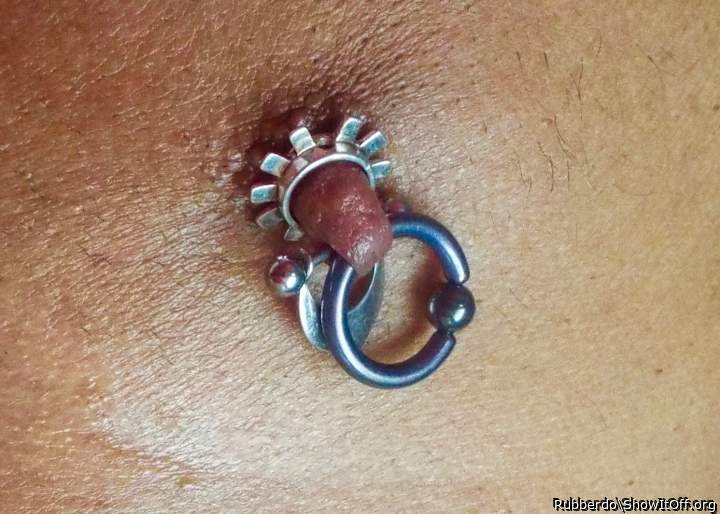 Awesome nipple piercing, looks great!      