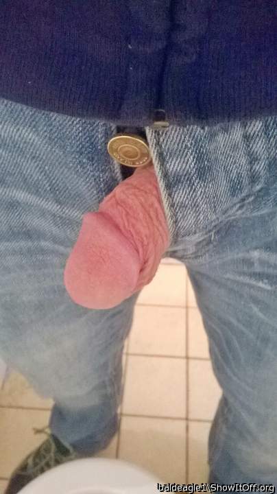 I love poking my cock out of my jeans.