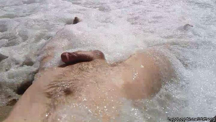 from soft to full erection just by the waves...