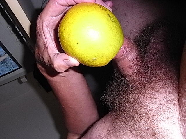 Fucking an orange