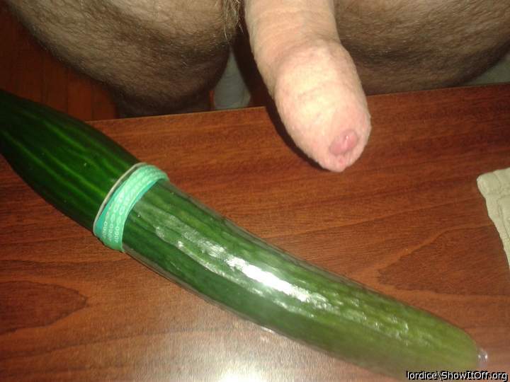 Ready to take this big cucumber