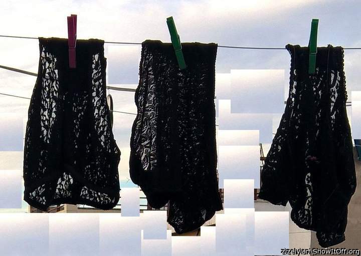 my stolen black lace panties (2)