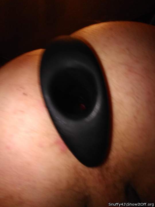And this hollowed out plug is my biggest it feels really good