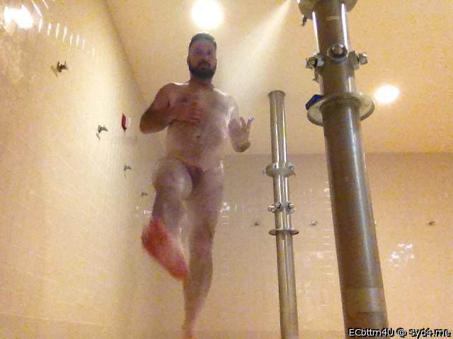 Stripping in the public shower