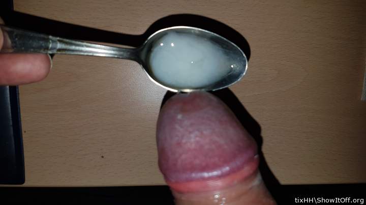 cum on spoon