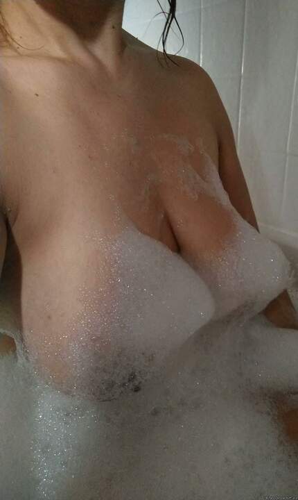 Soapy titties in the tub
