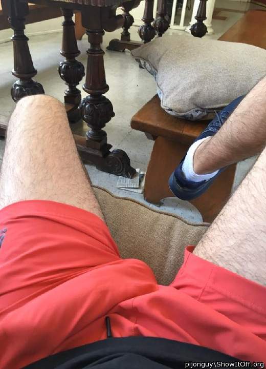 gorgeous legs and bulge. would love to remove your shoes and