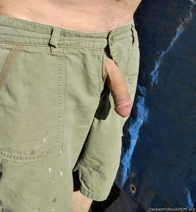 I love a big soft cock hanging out of shorts!  Just an invit