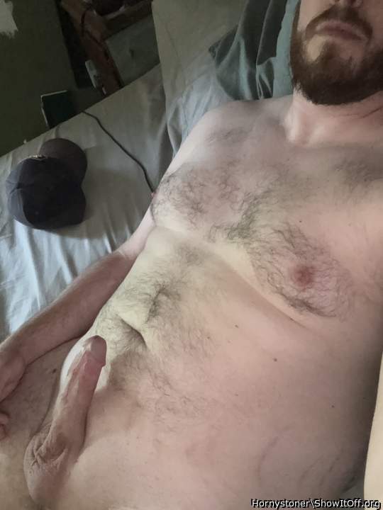 Naked and hard in bed