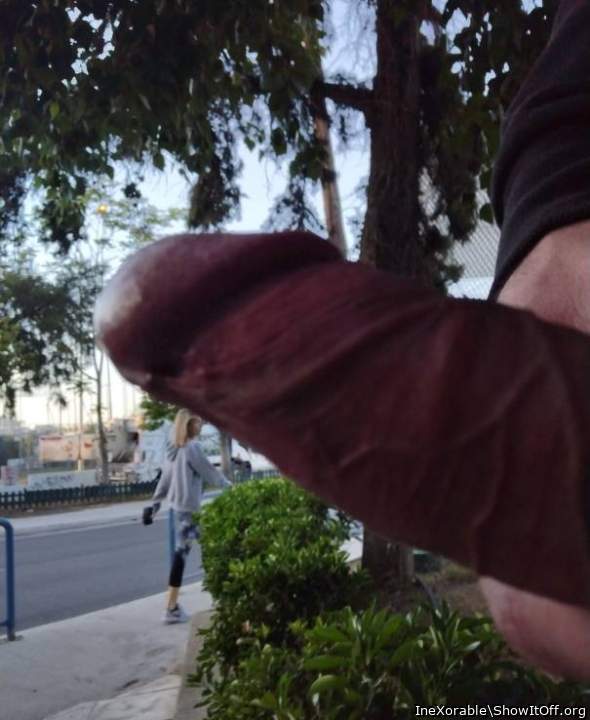 In front of strange athletic girl!