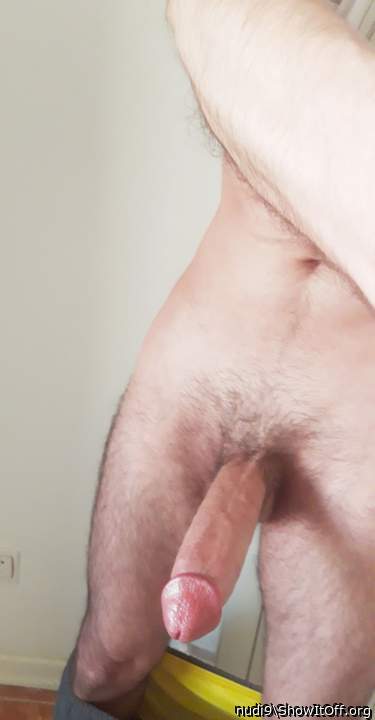 Wow thats a huge sexy cock. Would love to suck that monster