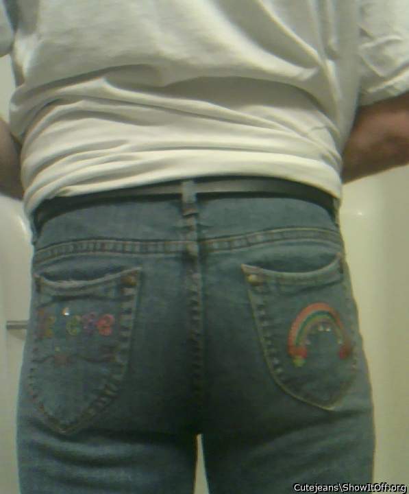 Do you think these look cute on me? My first pair of girls jeans!