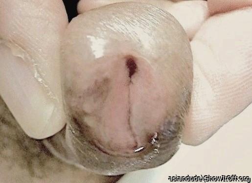 Spread wide opened Asian Piss Slit...