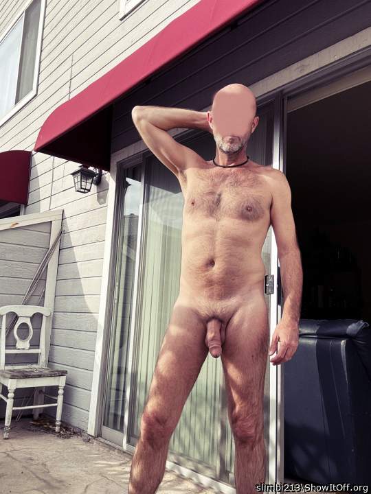 Chilling on the patio