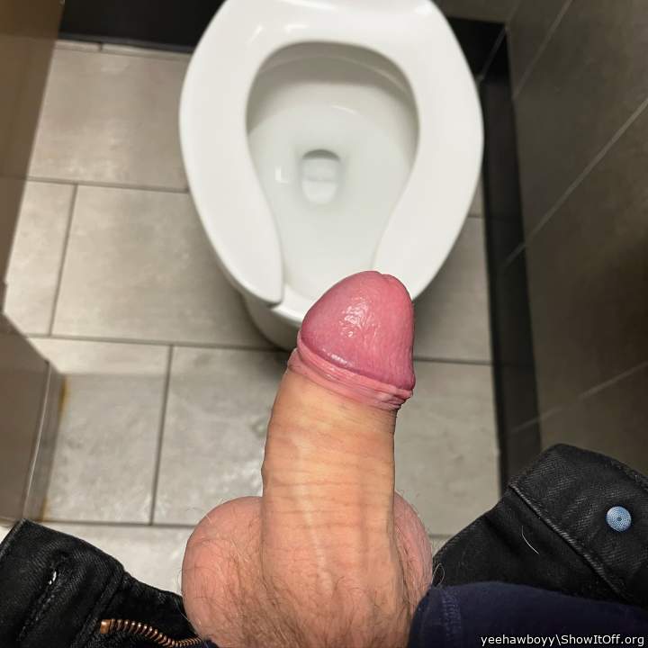 Jerking it in the public bathroom