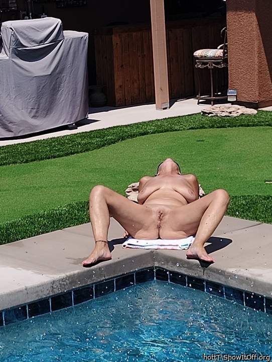 Laying back getting some sun at the new house