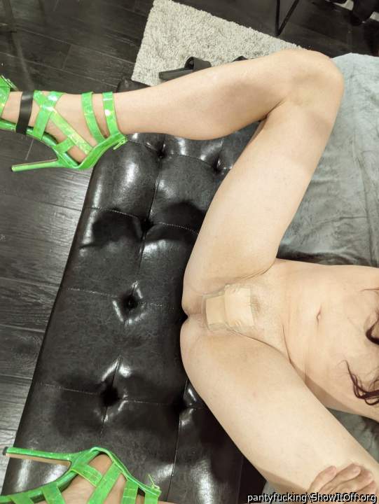 Tucked and bandaged.