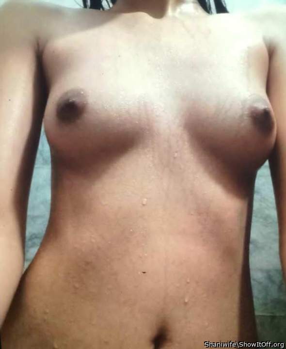 Wet titties after shower