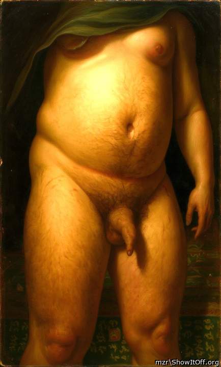 Very Nice body with uncut foreskin dick Art