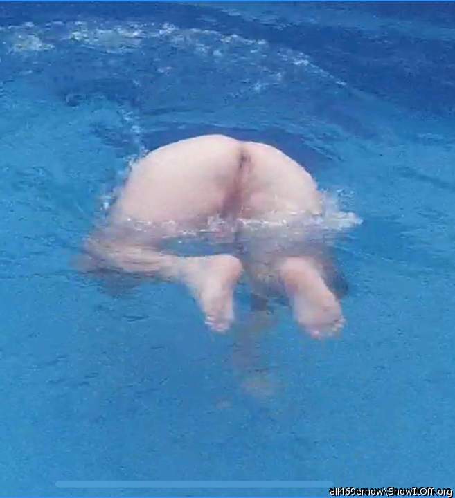 I would love to take a swim with you and that's sweet ass of