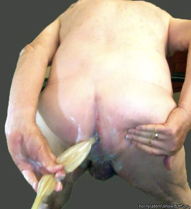 ass play with double balloon nozzle