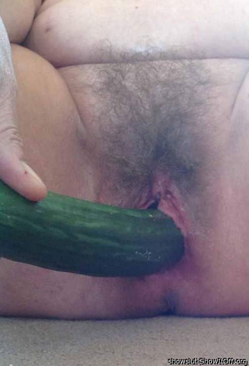 Oh no, no cock. Slut wants herself with a cucumber