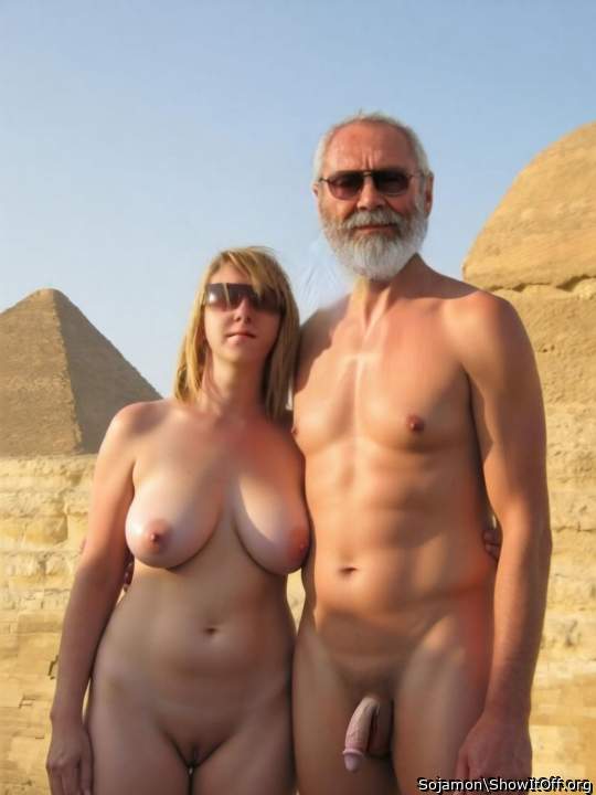 Two great outdoor nudists