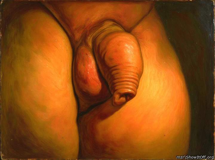 Uncut dick closeup Art Style