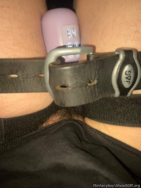 Mini fuck machine strapped to me and going full speed until it dies tonight