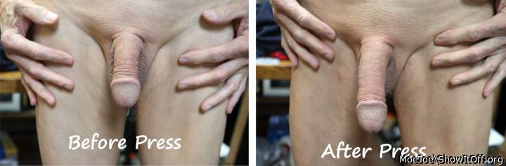 Before and After Penis Press