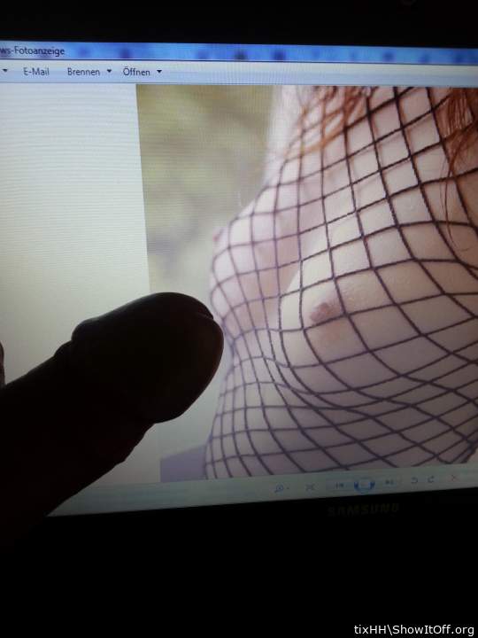 Nice tits, but your cock is what gets me hard...   