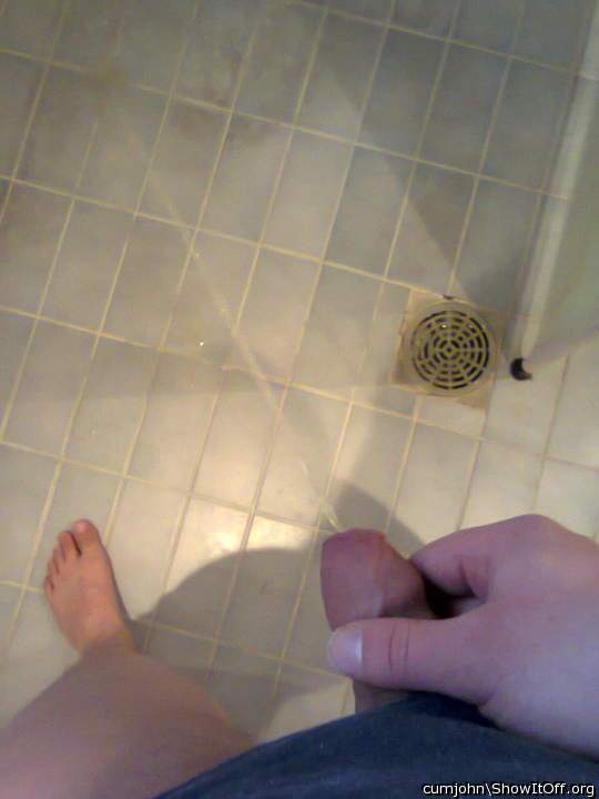 Pissing in shower