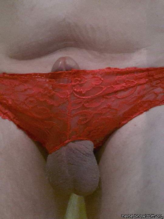 That's the beauty of crotchless panties!    