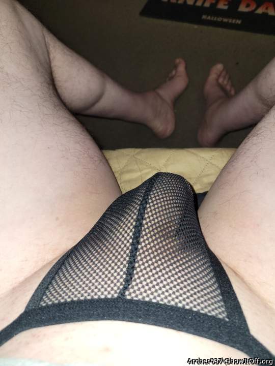 Black mesh gstring