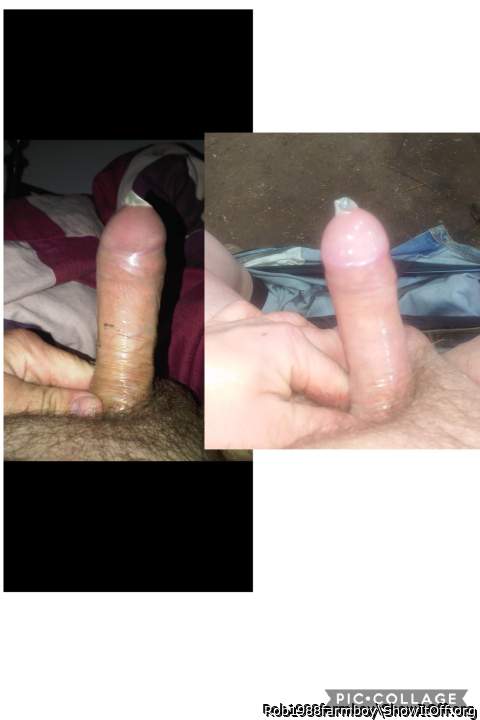 My cock at 25 on the left and now 37 on the right