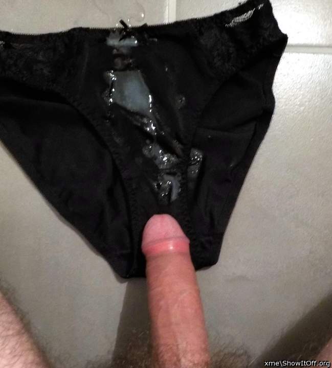 creamed black panty
