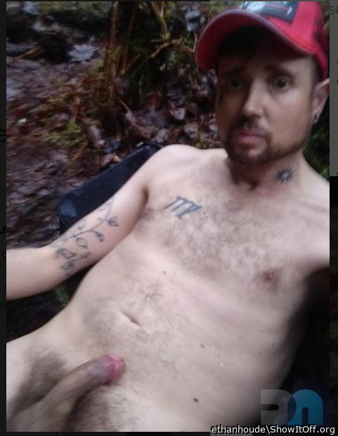 ethan houde exhibitionist by a river across from a major street