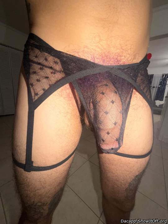 What an incredible cock in lingerie🔥😍㈆