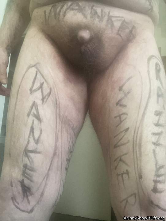 Standing like a wanker waiting to get rubbing 